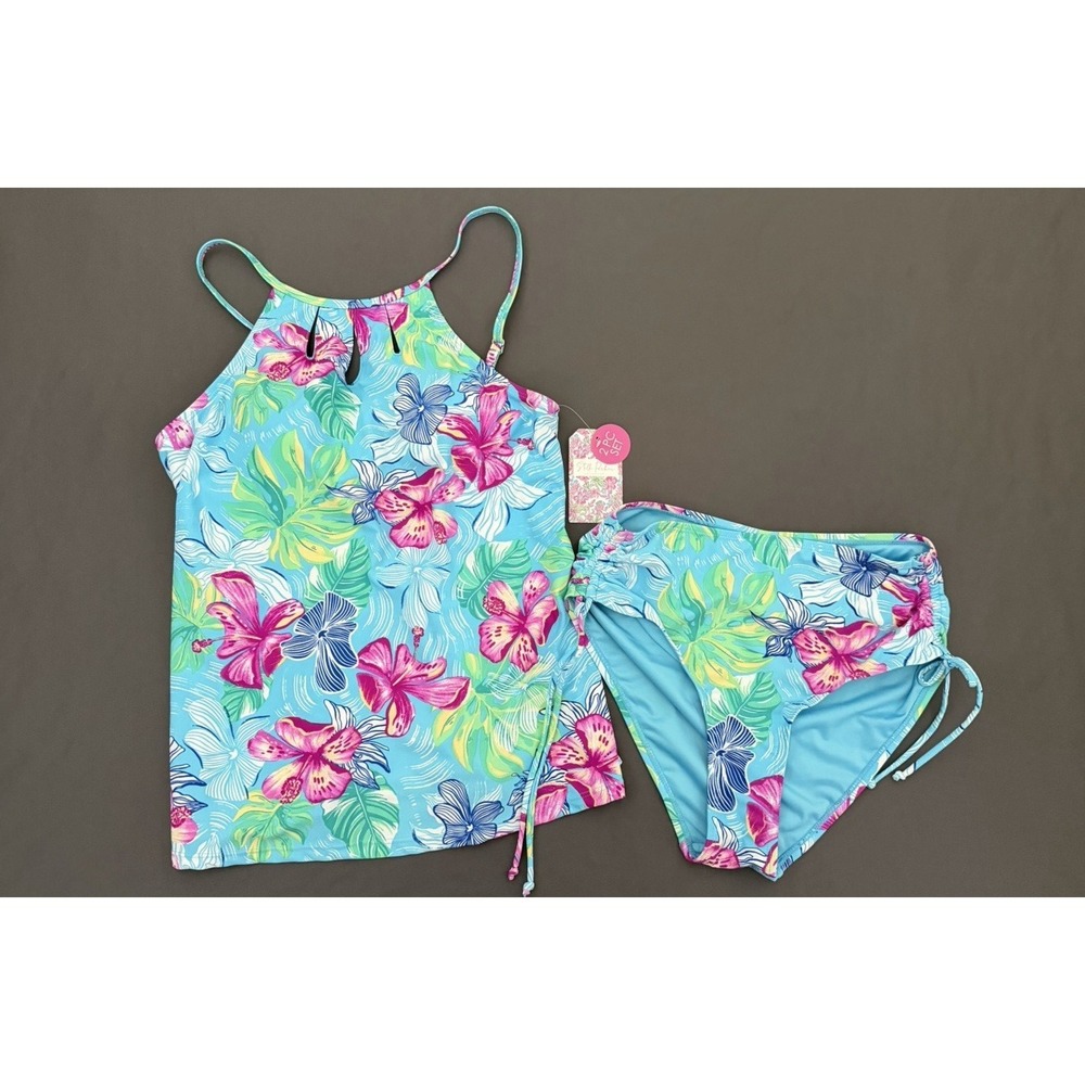 Stella Parker Bikini 2 Piece Womens Size Small Blue Island Collection New!